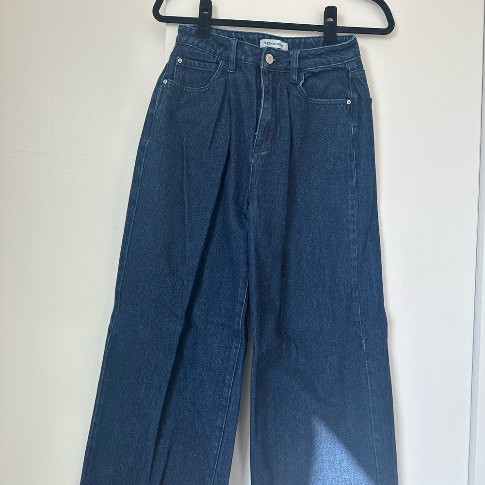 WeWoreWhat Wide-Leg High-Rise Jeans - Blue